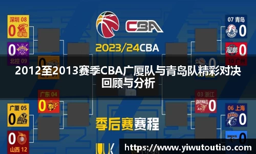 2012至2013赛季CBA广厦队与青岛队精彩对决回顾与分析